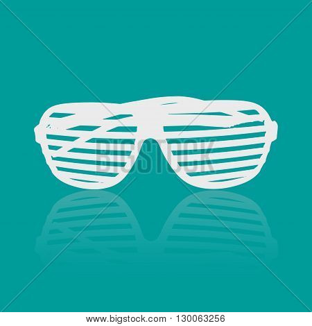 Flat modern design, with shadow Sunglasses art