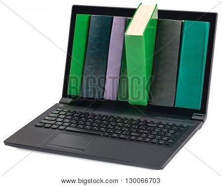 E-learning education or internet library. Conceptual image