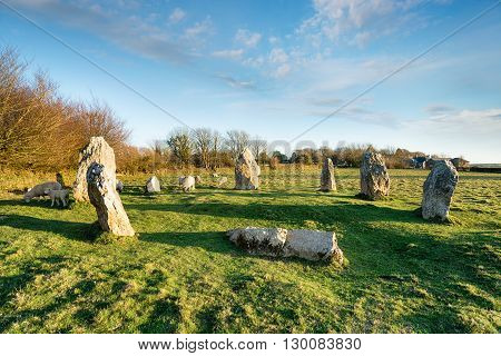 Duloe Stone Circle In Cornwall