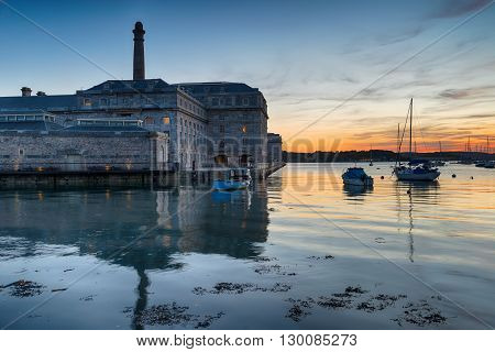 Sunset Over Plymouth In Devon