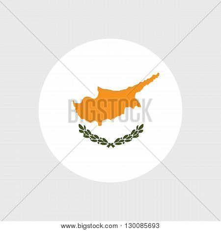 Set of vector icons with Cyprus flag