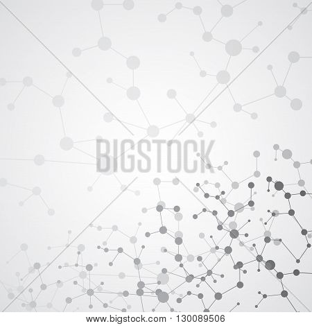Structure Molecule And Communication Dna, Atom, Neurons. Science Concept For Your Design. Connected 