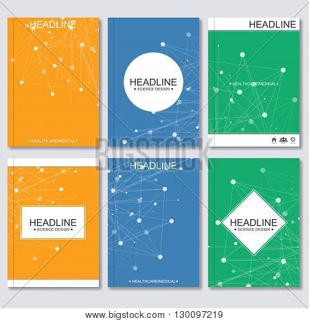 Science Vector Background. Modern Vector Templates For Brochure, Flyer, Cover Magazine Or Report In 