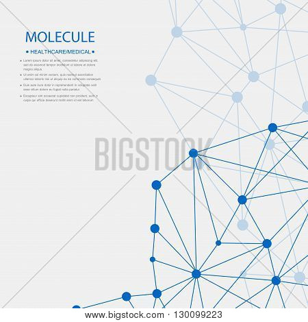 Structure Molecule And Communication Dna, Atom, Neurons. Science Concept For Your Design. Connected 