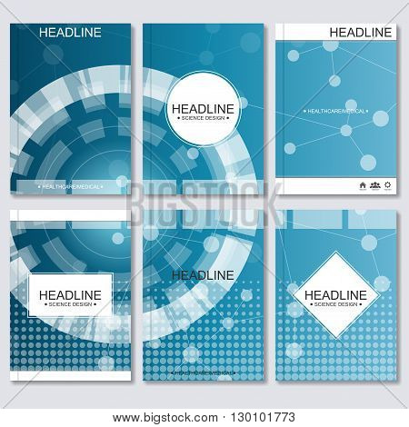 Science Vector Background. Modern Vector Templates For Brochure, Flyer, Cover Magazine Or Report In 