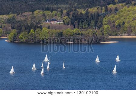 View Over Silkeborg Lake  In Denmark