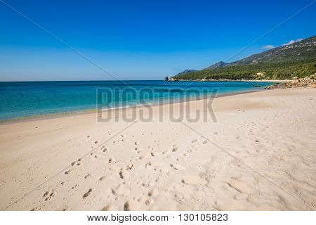 beach bay in Portinho da Arrabida Portugal