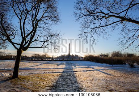 Vigeland park winter Oslo Norway