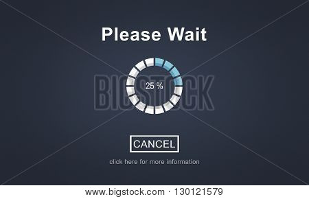 Please Wait Loading Waiting Transfer Anticipation Concept