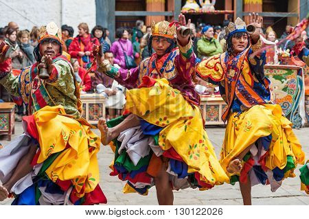 Performer At Jakar Dzong Traditional Culture Festival In Bumthang, Bhutan