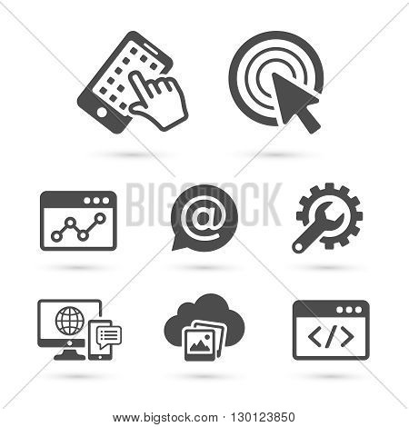 SEO and Advertising icons pack.  Vector illustration