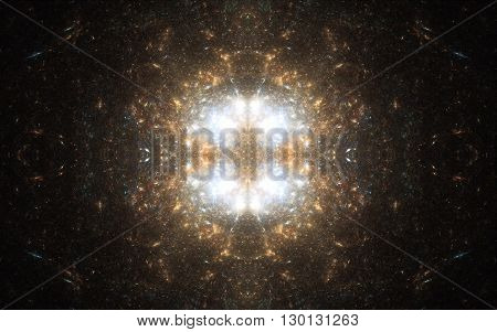 Fractal starry space universe bright cluster constellation