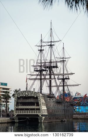 Alicante Spain- February 24 2016: Ship 
