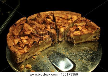 Fresh Made Applepie In A Restaurant Counter