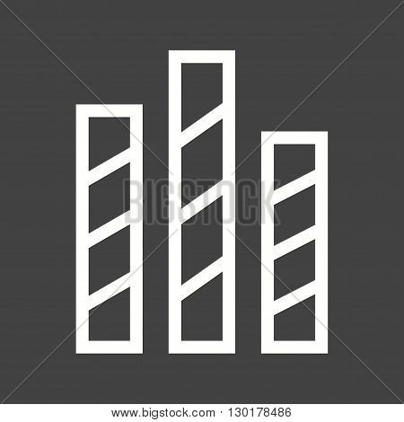 Chart, striped, graph icon vector image. Can also be used for infographics. Suitable for web apps, mobile apps and print media.