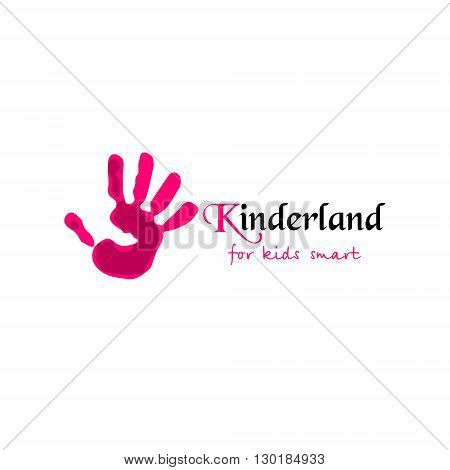 Vector logo for children club and kindergarden. Vector illustration