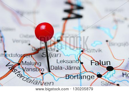 Dala-Jarna pinned on a map of Sweden
