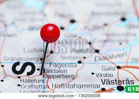 Kopparberg pinned on a map of Sweden