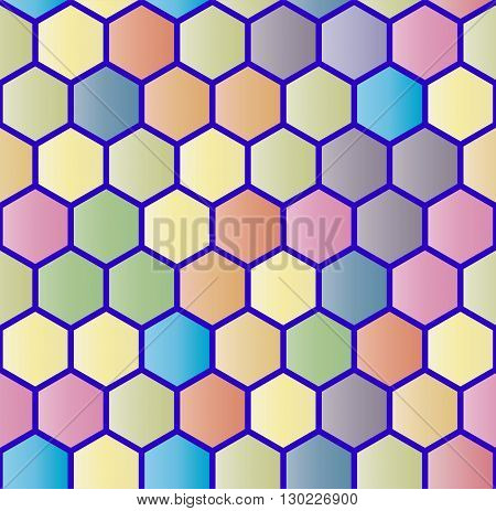 Simple geometric background. Abstract seamless pattern of hexagons. Suitable for printing fabrics textiles and web.