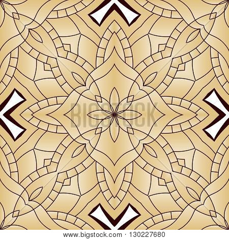 Bright seamless abstract pattern mandala. Vector design template for art.