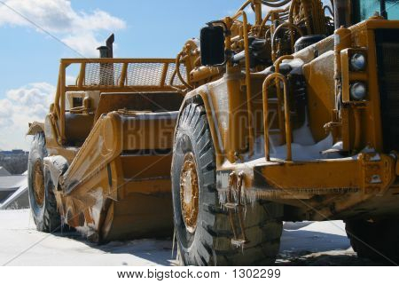 Invierno de construcción de maquinaria