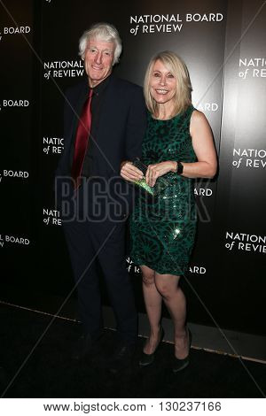 NEW YORK-JAN 5: Cinematographer Roger Deakins (L) and wife Isabella James Purefoy Ellis attend the 2015 National Board of Review Gala at Cipriani 42nd Street on January 5, 2016 in New York City.