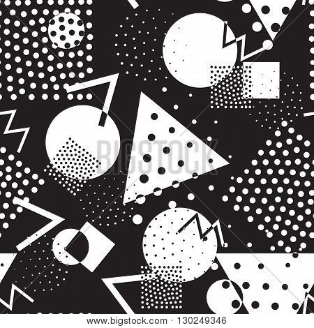 Vector Seamless Pattern. Geometric Abstract Figure, Pointillism,