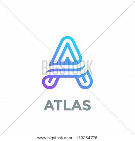 Letter A Logo design vector template. Font Lines Logotype