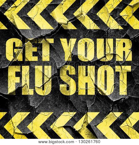 Get your fly shot background, black and yellow rough hazard stri
