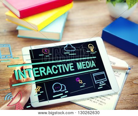 Interactive Media Connection Digital Internet Concept