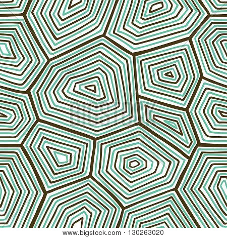 vector seamless pattern with hand drawn doodle turtle shell