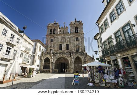 BRAGA, PORTUGAL - September 21, 2015: The Cathedral is one of the oldest churches in the city of Braga on September 21, 2015 in Braga, Portugal