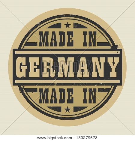 Abstract stamp or label with text Made in Germany, vector illustration