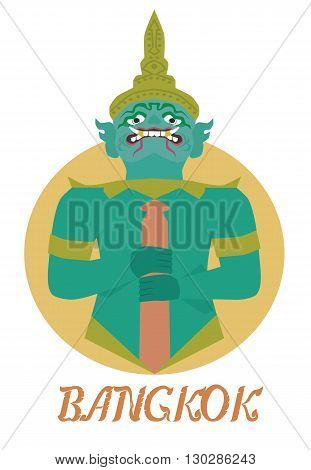 Giant of Thailand. Thailand Travel logo .