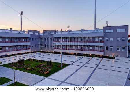 Complex Of Modern Building In Exterior
