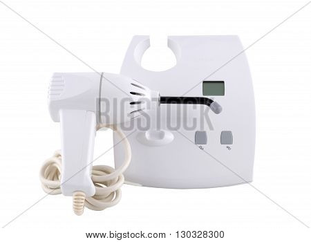 Ultraviolet dentist lamp isolated on white background