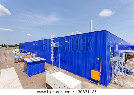 Supermarket Blue Exterior