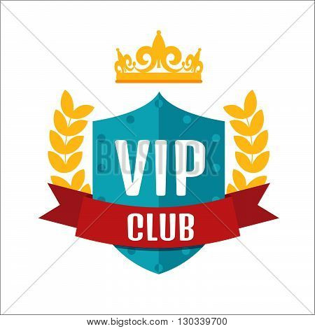Vip Club Logo In Flat Style
