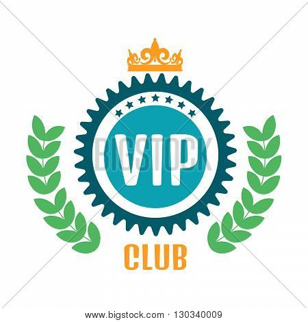 Vip Club Logo In Flat Style