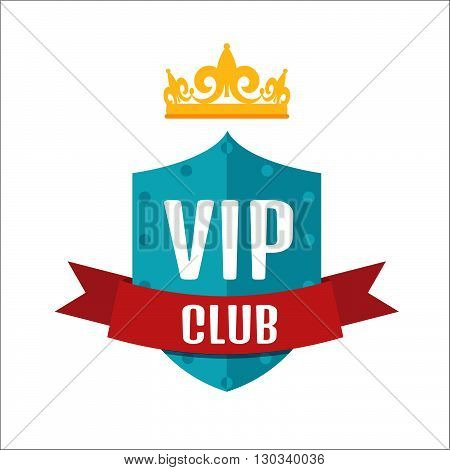 Vip Club Logo In Flat Style