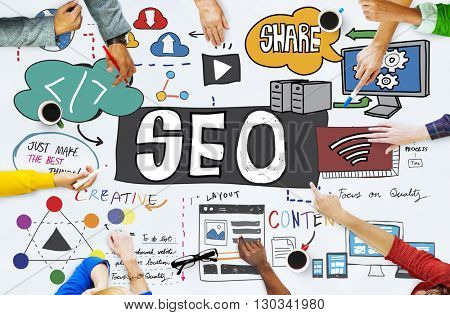 SEO Content Search Engine Optimization Concept