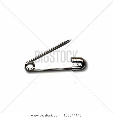 vector safety pin Isolated on white background