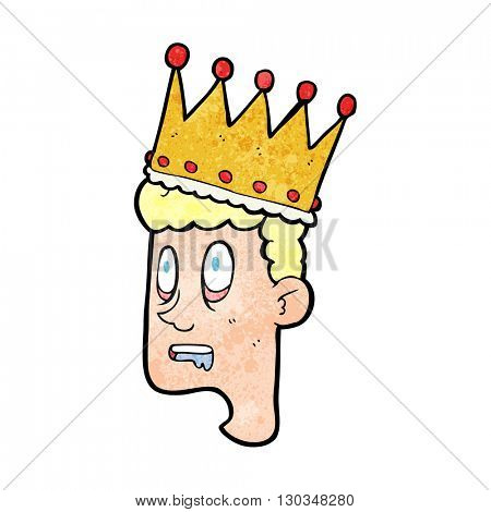 freehand textured cartoon idiot prince