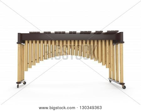 Marimba isolated on white background 3d rendering