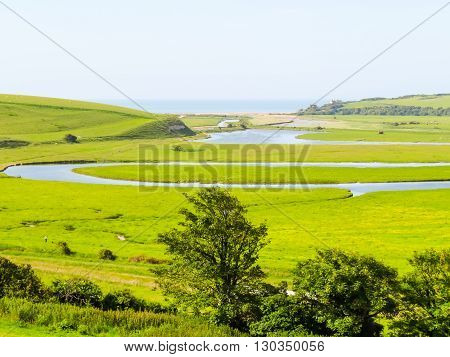 Seven Sisters National Park, Cuckmere river Valley, East Sussex, England