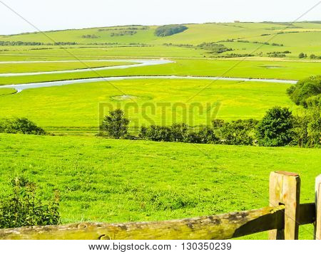 Seven Sisters National Park, Cuckmere river Valley, East Sussex, England