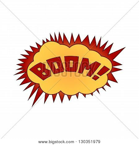 vector illustration. The word boom in a cloud of explosion.