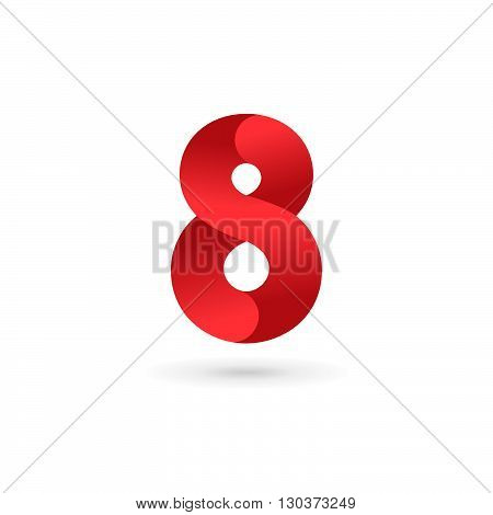 Number 8 Logo Icon Design Template Elements