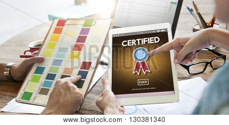 Certified Approval Agreement Confirmation Concept