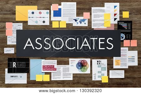 Associates Connection Corporate Teamwork Assistance Association Concept